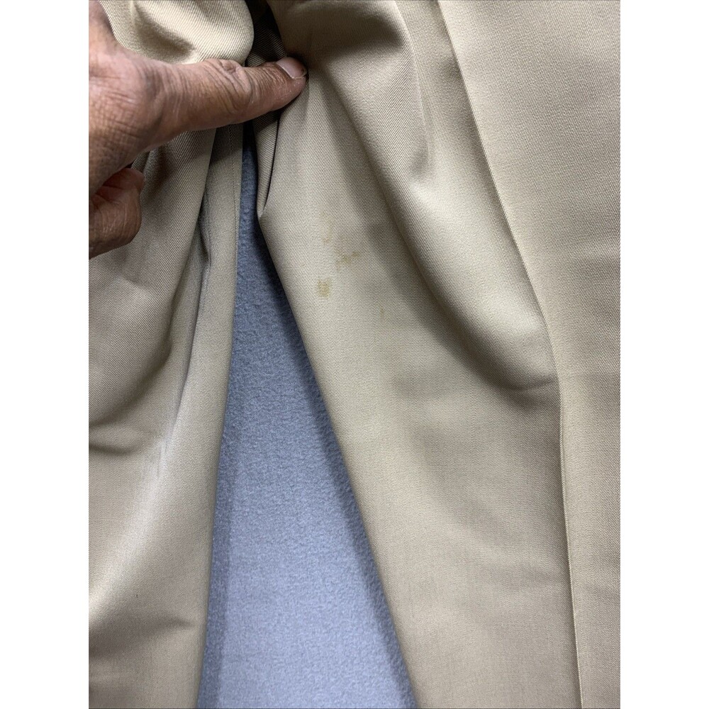 Brooks Brothers Mens Dress Pants Pleated Cuffed Beige Dry Clean Only Size 36X30 - Picture 14 of 16